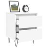 vidaXL Bedside Cabinet White 40x35x50 cm Engineered Wood