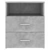 vidaXL Bed Cabinet Concrete Grey 50x32x60 cm