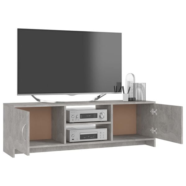 vidaXL TV Cabinet Concrete Grey 120x30x37.5 cm Engineered Wood