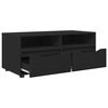 vidaXL TV Cabinet with Drawer Black 100 x 48 x 43 cm Engineered Wood