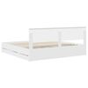 vidaXL Bed Frame with Drawer White 200 x 200 cm Engineer Wood