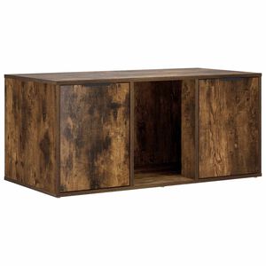 vidaXL Cat Crate Furniture Smoked Oak 100 x 49 x 45 cm Engineered Wood