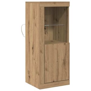 vidaXL LED Sideboard Brown 41 x 37 x 100 cm Engineered Wood