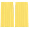vidaXL Voile Curtains with Rod Pockets 2 pcs Yellow