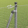 vidaXL Fence Post Silver 50 x 1.2 m (19 x 19 mm mesh) Steel