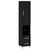 vidaXL Highboard Black 34.5x34x180 cm Engineered Wood