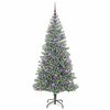 vidaXL Artificial Christmas Tree Snow Flocked with LED Light 180 cm