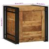 vidaXL Storage Box Brown and black 50 x 50 x 50 cm Solid Acacia wood