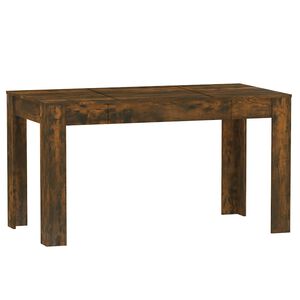 vidaXL Dining Table Smoked Oak 140x74,5x76 cm Engineered Wood