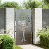 vidaXL Garden Gate with Lock Black 110 x 180 cm Powder-coated steel