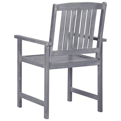 vidaXL Garden Chairs 4 pcs Solid Acacia Wood Grey