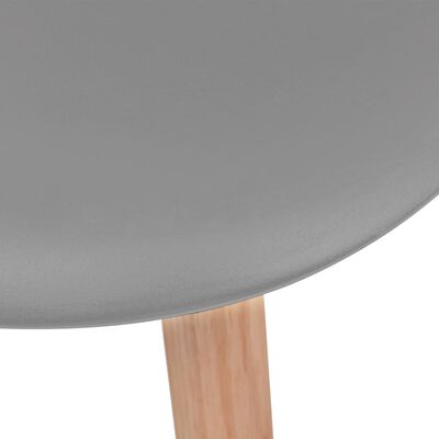 vidaXL Dining Chairs 6 pcs Grey Plastic