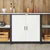 vidaXL Kitchen Storage with Shelf White 90 x 50 x 92 cm Steel