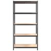 vidaXL 5-Layer Shelves 3 pcs Anthracite Steel&Engineered Wood
