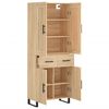 vidaXL Highboard Sonoma Oak 69.5x34x180 cm Engineered Wood