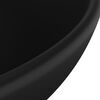 vidaXL Luxury Bathroom Basin Round Matt Black 32.5x14 cm Ceramic