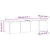 vidaXL TV Wall Cabinets with LED Lights 2 pcs Grey Sonoma 60x35x31 cm