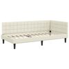 vidaXL Corner Bed Frame with Headboard Cream 90 x 200 cm Velvet
