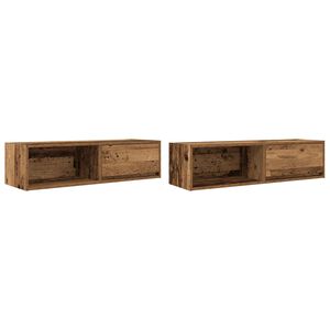 vidaXL TV Cabinets 2 pcs Old Wood 100x31x25,5 cm Engineered Wood