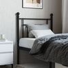 vidaXL Metal Headboard Black 80 cm