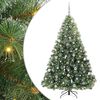 vidaXL Artificial Christmas Tree with 300 LEDs Green 210 cm PE and PVC