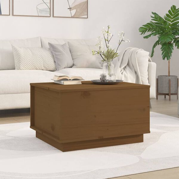 vidaXL Coffee Table Honey Brown 60x50x35 cm Solid Wood Pine