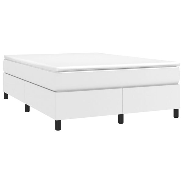 vidaXL Box Spring Bed Frame White Double Faux Leather (UK/IE/FI/NO only)
