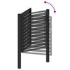 vidaXL Garden Gate Lockable Black 100x100 cm Aluminium