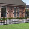 vidaXL Garden Fence Kampen with Spear Top Black 240x125 cm Steel