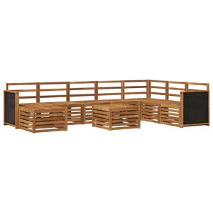 vidaXL Outdoor Sofa Set 7 pcs Natural Solid Acacia Wood