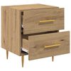 vidaXL Bedside Cabinet with Drawer 2 pcs Artisan Oak 40 x 35 x 47.5 cm