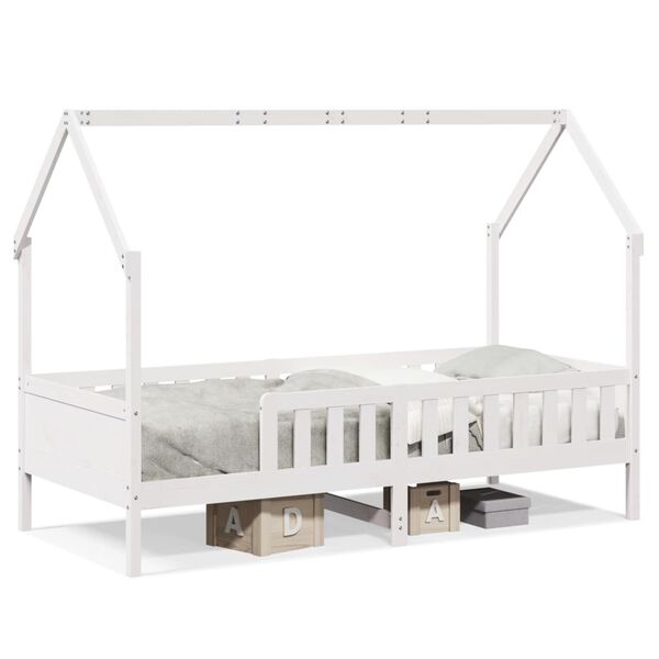 vidaXL Kids' House Bed Frame without Mattress White 90x200 cm Pine
