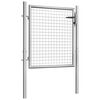 vidaXL Garden Gate Galvanised Steel 100x75 cm Silver