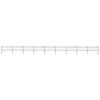vidaXL Garden Fence with Hoop Top Steel 1506x80 cm Black