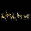 vidaXL LED Reindeers with 40 LEDs 5 pcs Gold PET
