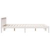vidaXL Extra Long Bed Frame without Mattress White 140x220 cm Solid Wood Pine