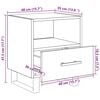 vidaXL Bedside Cabinet Old Wood 40 x 35 x 47.5 cm Engineered Wood