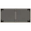 vidaXL Garden Table with Glass Top Brown 115x54x74 cm Poly Rattan
