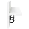 vidaXL Wall-Mounted Coat Rack White 60 x 10.5 x 18 cm Engineered wood