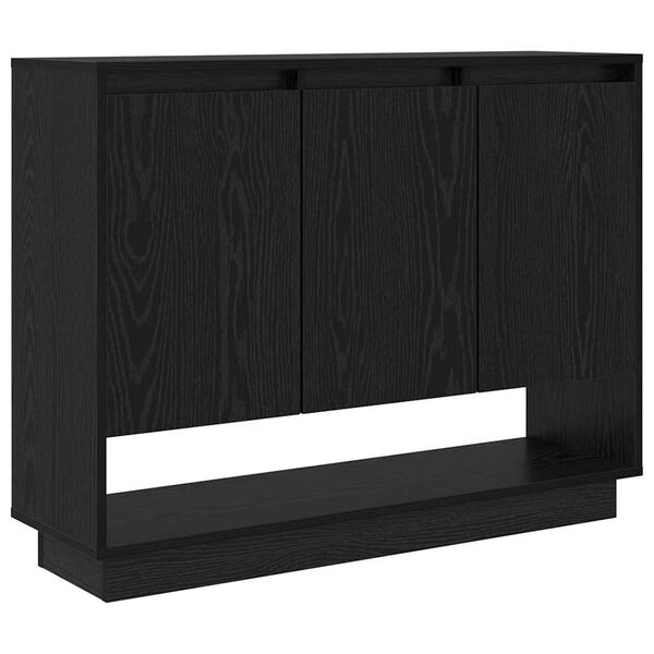 vidaXL Sideboard Black Oak 97 x 29 x 75 cm Engineered Wood