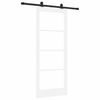 vidaXL Sliding Door ORKDAL White 83 x 202 cm Solid Pine Wood and Glass