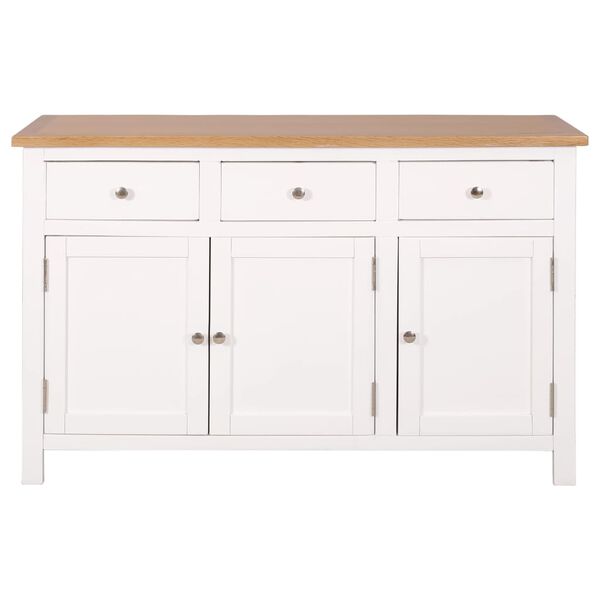 vidaXL Sideboard 110x33.5x70 cm Solid Oak Wood