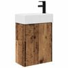 vidaXL Bathroom Vanity Unit with Tap Old Wood 45.5 x 22.5 x 84 cm