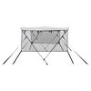vidaXL 3-bow Bimini Top with Mesh Sidewalls 183x(137-152)x137 cm