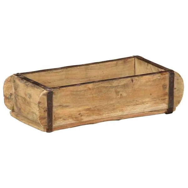 vidaXL Tray with Storage Brown 30 x 15 x 9 cm Solid Reclaim Wood