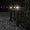 vidaXL Outdoor Floor Lamp with Outlet Black 80 cm Aluminium