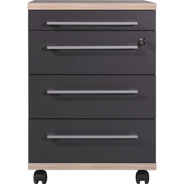 Germania Rolling Filing Cabinet Duo 42x45x60 cm Anthracite