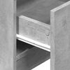 vidaXL Bedside Cabinet with 2 Drawers Concrete Grey 40x36x50 cm