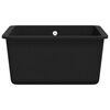 vidaXL Granite Kitchen Sink Single Basin Black