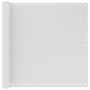 vidaXL Balcony Screen HDPE 90x400 cm White